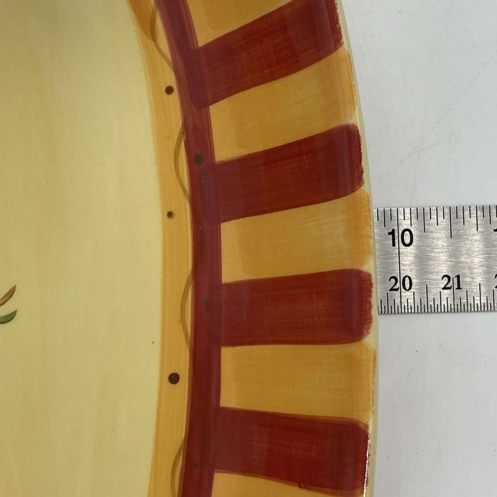 Southern Living at Home Gail Pittman Sienna Handpainted Oval Serving Platter 14" - Picture 7 of 8